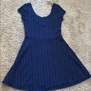 Blue and Black Patterned Dress !!
